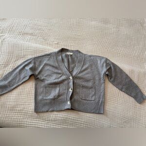 Carly Jean Los Angeles Gray Cardigan Sweater